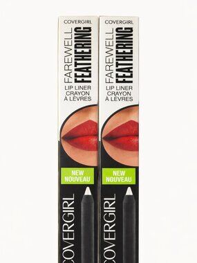 NEW Covergirl Farewell Feathering Lip Liner Duo 2 Pack Long Lasting Lip Pencil